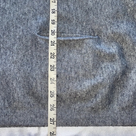 New ALYA Boho Funnel Neck Knit Sweater Poncho Oversize Versatile Heathered Gray - Picture 7 of 15